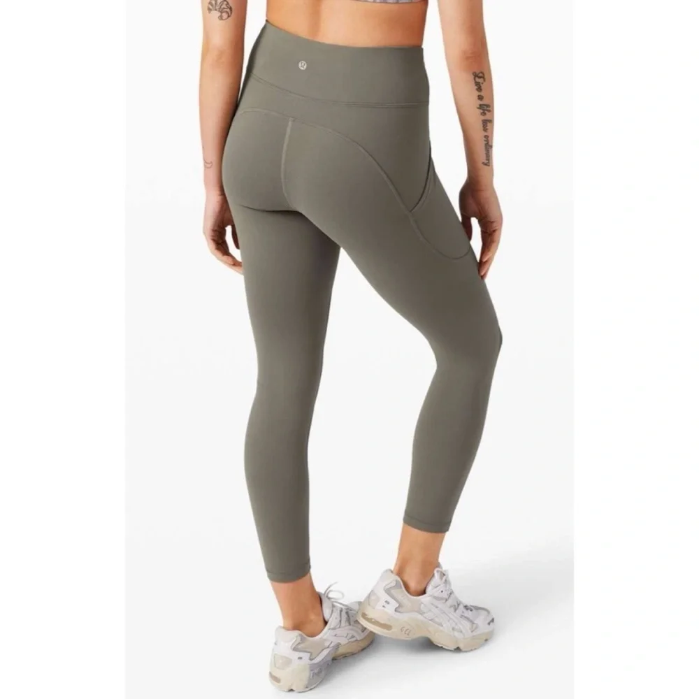 LULULEMON Grey Sage Invigorate High Rise Leggings 25”